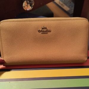Coach Tan Leather Wallet